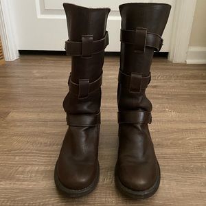 Steve Madden Moto Buckle Boots US 6 Brown